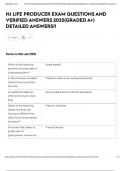 NJ LIFE PRODUCER EXAM QUESTIONS AND VERIFIED ANSWERS 2025&lpar;GRADED A&plus;&rpar; DETAILED ANSWERS&excl;&excl;