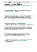 AAB MT Hematology Exam Questions and Answers &lpar;Solved Papers&rpar;&period;