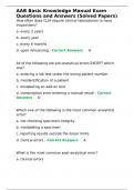 AAB Basic Knowledge Manual Exam Questions and Answers &lpar;Solved Papers&rpar;&period;