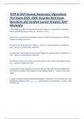 TCFP & GFD Hazmat Awareness -Operations Test Exam 2025&ndash;2026 firefighters and first responders Accurate Real Exam Questions and Verified Correct Answers JUST RELEASED&period;pdf