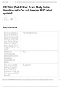 CPI Third &lpar;3rd&rpar; Edition Exam Study Guide Questions with Correct Answers 2025 latest update&excl;&excl;