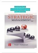 TEST BANK For Strategic Management, 6th Edition 2024 By Rothaermel Frank, Verified Chapters 1 - 12, Complete Newest Version