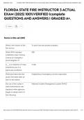 FLORIDA STATE FIRE INSTRUCTOR 3 ACTUAL EXAM &lpar;2025&rpar; 100&percnt;VERIFIED &vert;complete QUESTIONS AND ANSWERS &vert; GRADED A&plus;&period;