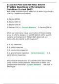 Alabama Post License Real Estate Practice Questions with Complete Solutions &lpar;Latest 2025&rpar;
