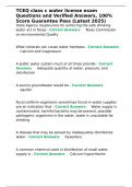 TCEQ class c water license exam Questions and Verified Answers&comma; 100- Score Guarantee Pass &lpar;Latest