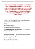 EEG BOARD PREP ASAP TEST 2 VERSIONS  2025&sol;2026 BANK COMPLETE QUESTIONS  AND ANSWERS ACCURATE ACTUAL EXAM  WITH FREQUENTLY TESTED QUESTIONS  AND STUDY GUIDE &sol; EXPERT VERIFIED  FOR GUARANTEED PASS&sol;ALREADY  GRADED A&plus; 