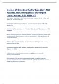 Internal Medicine Board ABIM &lpar;American Board of Internal Medicine&rpar;Exam 2025&ndash;2026 Accurate Real Exam Questions and Verified Correct Answers JUST RELEASED