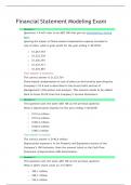 Financial Statement Modeling Exam &ndash; 100&percnt; Correct Q&A &vert; Guaranteed Pass&excl;