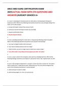 ANCC MED SURG CERTIFICATION EXAM  2025&vert;ACTUAL EXAM WITH 270 QUESTIONS AND  ANSWERS&vert;ALREADY GRADED A&plus;