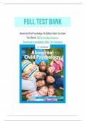 Test Bank &ndash; Abnormal Child Psychology&comma; 7th Edition by Eric J&period; Mash & David A&period; Wolfe &lpar;Chapters 1&ndash;14&rpar;