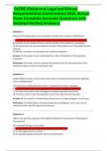  OLERE (Oklahoma Legal and Ethical Responsibilities Examination) 2025, Actual Exam Complete Accurate Questions with Detailed Verified Answers.
