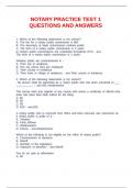 NOTARY PRACTICE TEST 1 QUESTIONS AND ANSWERS