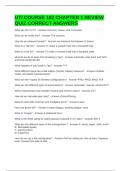 UTI COURSE 102 CHAPTER 1 REVIEW QUIZ CORRECT ANSWERS