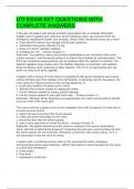 UTI EXAM SET QUESTIONS WITH COMPLETE ANSWERS