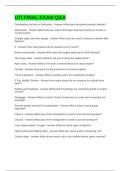 UTI FINAL EXAM Q&A