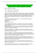 NY Home Improvement Contractor Exam Study guide  with complete solution
