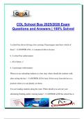 CDL School Bus Exam Prep 2025&sol;2026 &ndash; 180&plus; Questions & Answers on Student Safety&comma; Mirror Usage&comma; Danger Zones&comma; Railroad Crossings & Emergency Procedures