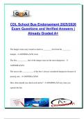 CDL School Bus Endorsement Exam Prep 2025&sol;2026 &ndash; 300&plus; Questions & Answers on Danger Zones&comma; Mirror Usage&comma; Student Safety&comma; Railroad Crossings&comma; and Emergency Procedures