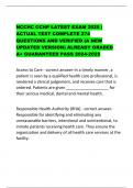 NCCHC CCHP LATEST EXAM 2025 &vert; ACTUAL TEST COMPLETE 274 QUESTIONS AND VERIFIED &lpar;A NEW UPDATED VERSION&rpar; ALREADY GRADED A&plus; GUARANTEED PASS 2024-2025