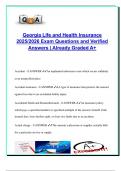 Georgia Life & Health Insurance Exam Prep 2025&sol;2026 &ndash; 400&plus; Verified Questions & Answers on Policy Provisions&comma; Disability&comma; Annuities&comma; Medicare&comma; Medicaid&comma; and State Insurance Regulations