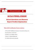 AHA ACLS Final Exam Questions and Answers with Explanation &lpar;Latest 2025 &sol; 2026&rpar;&colon; Most Comprehensive to Pass the Exam&comma; 100&percnt; Verified