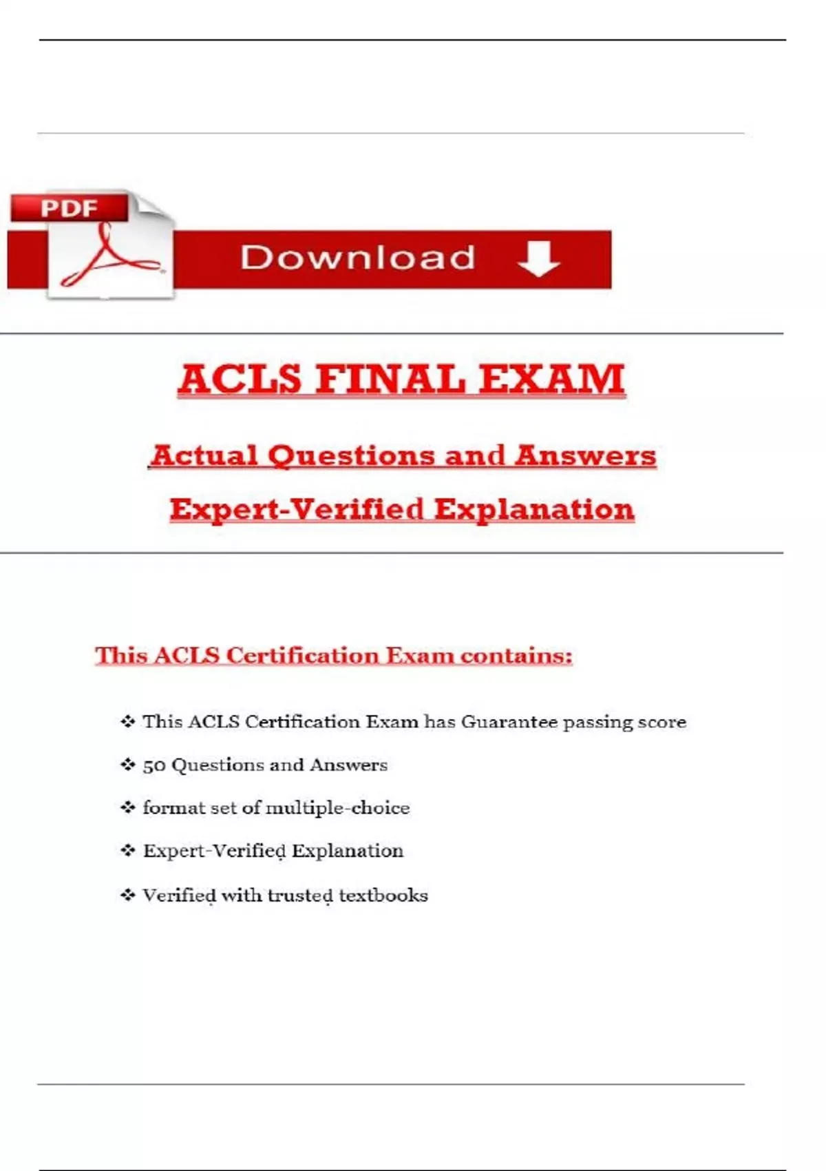 AHA ACLS Final Exam Questions and Answers with Explanation (Latest 2025 ...