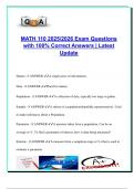 MATH 110 2025&sol;2026 &ndash; 100&plus; Verified Exam Questions & Answers on Statistics&comma; Sampling Methods&comma; Bias&comma; and Data Analysis Concepts