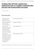 FLORIDA FIRE OFFICER 2 &lpar;2025&rpar; EXAM QUESTIONS AND ALL CORRECT ANSWERS 100&percnt; SOLVED AND GUARANTEED SUCCESS&excl;&excl;