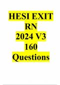 HESI EXIT RN 2024 V3 160 &comma;
