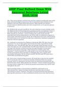 AHIP Final Refined Exam With Approved Solutions &ndash; Latest 2025&sol;2026