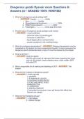 Dangerous goods Ryanair exam Questions & Answers &lpar;A&plus; GRADED 100&percnt; VERIFIED&rpar;