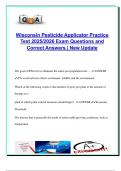 Wisconsin Pesticide Applicator Practice Test 2025&sol;2026 &ndash; 300&plus; Exam Questions & Answers &vert; IPM&comma; Safety&comma; Laws&comma; Application Methods & Drift Prevention