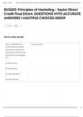 BUS203&colon; Principles of Marketing - Saylor Direct Credit Final EXAM&comma; QUESTIONS WITH ACCURATE ANSWERS &vert; MULTIPLE CHOICES &vert;2025&excl;&excl;