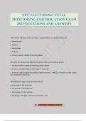 NCC ELECTRONIC FETAL MONITORING CERTIFICATION EXAM 2025 QUESTIONS AND ANSWERS