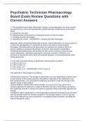 Psychiatric Technician Pharmacology Board Exam Review Questions with Correct Answers