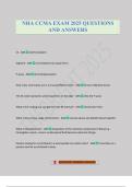 NHA CCMA EXAM 2025 QUESTIONS AND ANSWERS