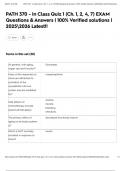 PATH 370 - In Class Quiz 1 &lpar;Ch&period; 1&comma; 2&comma; 4&comma; 7&rpar; EXAM Questions & Answers &vert; 100&percnt; Verified solutions &vert; 20252026 Latest&excl;&excl;