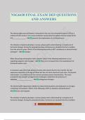 NSG6430 FINAL EXAM 2025 QUESTIONS AND ANSWERS