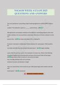 NSG 6430 WEEK 1 EXAM 2025 QUESTIONS AND ANSWERS