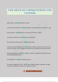 NUR 160 EXAM 3 2025QUESTIONS AND ANSWERS