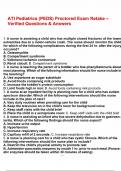 ATI Pediatrics &lpar;PEDS&rpar; Proctored Exam Retake &ndash; Verified Questions & Answers&period;pdf