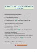 NUR 600 - EXAM 1 2025 QUESTIONS AND ANSWERS