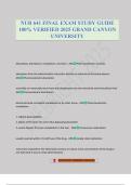 NUR 641 FINAL EXAM STUDY GUIDE 100&percnt; VERIFIED 2025 GRAND CANYON UNIVERSITY
