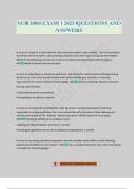 NUR 3000 EXAM 1 2025 QUESTIONS AND ANSWERS