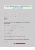 NUR253 FINAL EXAM 2025 QUESTIONS AND ANSWERS