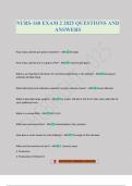 NURS-160 EXAM 2 2025 QUESTIONS AND ANSWERS