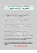 NURS 385 UNIT 5&6 EXAM 2025 QUESTIONS AND ANSWERS
