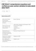 CBP EXAM 1 comprehensive questions and verified accurate solution &lpar;detailed & elaborated&rpar; 2025 TEST&excl;&excl;