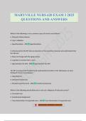 MARYVILLE NURS 620 EXAM 3 2025 QUESTIONS AND ANSWERS