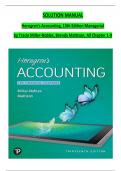 SOLUTION MANUAL Horngren's Accounting&comma; 13th Edition Managerial by Tracie Miller-Nobles&comma; Brenda Mattison&comma; All Chapter 1-9